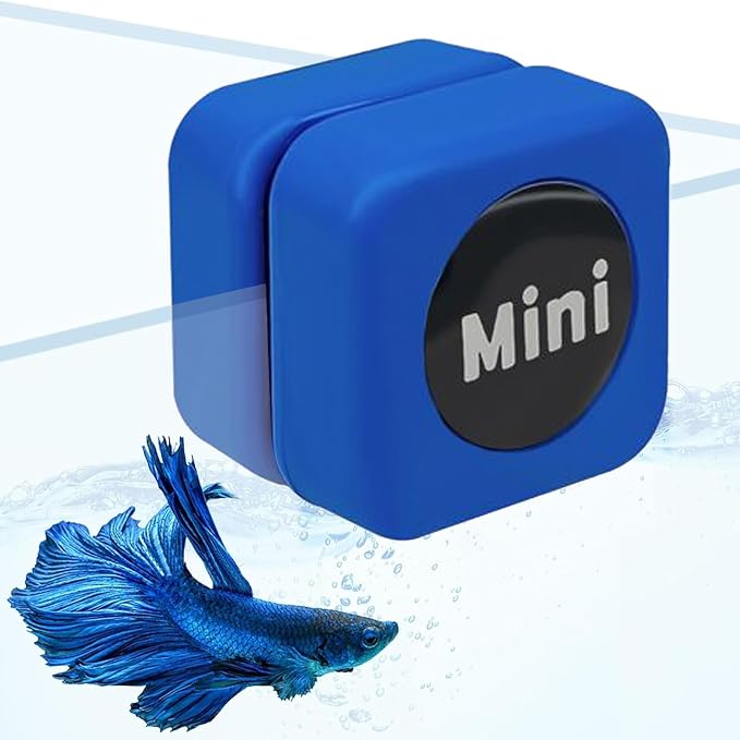 Aquarium Magnet Glass Cleaner, Magnetic Algaes Scrapers for 1/4 Inch Thick Small Glass Fish Tanks, Mini Cleaning Brush Scratch-Free Non-Slip Glass Scrubber