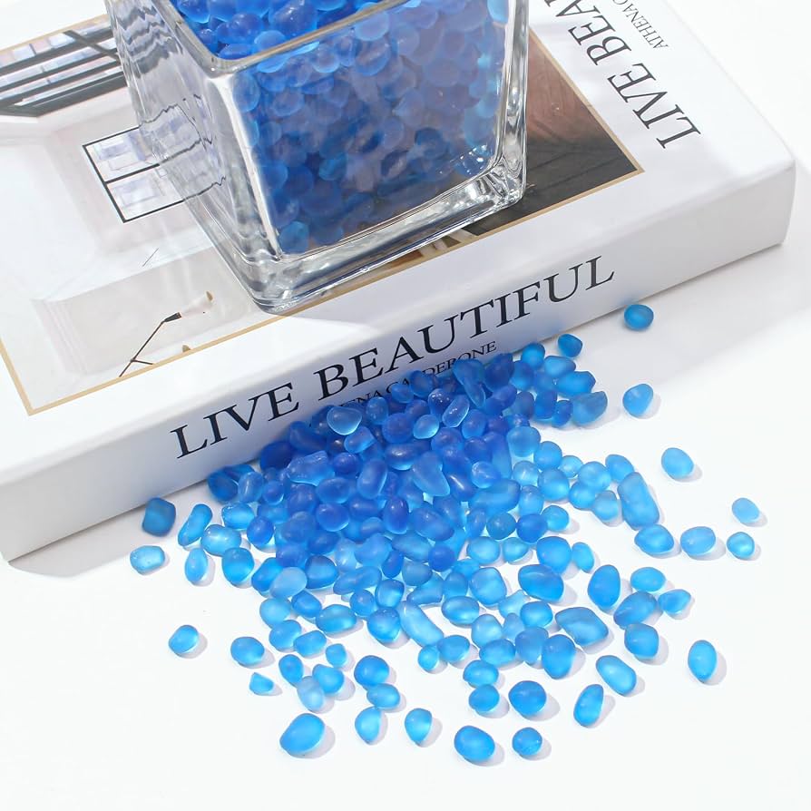 Blue Sea Glass Stones – 250G